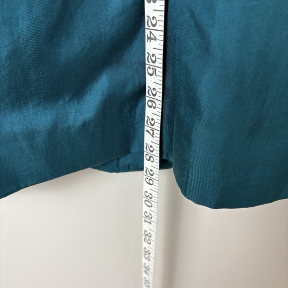 Vintage Evan Picone Silk Teal Green Blazer Lined  Single Breasted Sz 10 Petites‎ - Picture 14 of 15